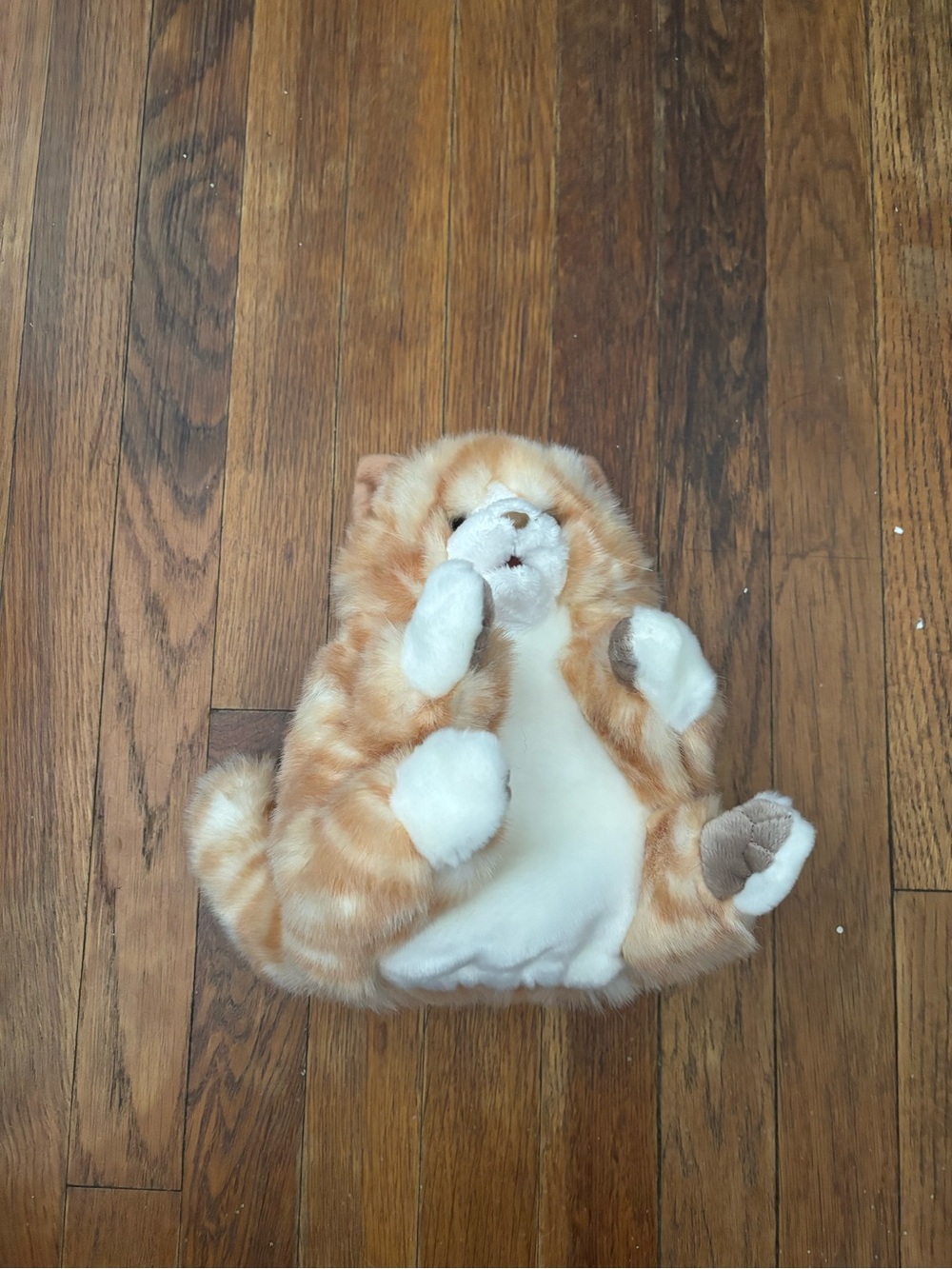 folkmanis orange cat hand puppet